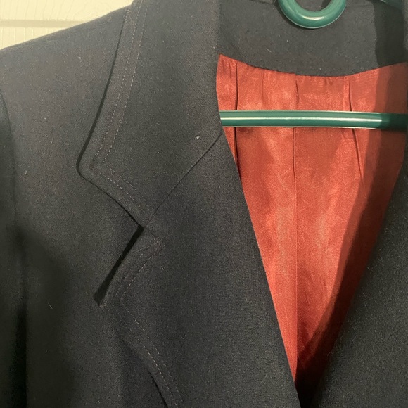 Double breasted Navy wool coat - Picture 3 of 12